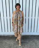 Rosé Garden Linen Dress