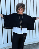 Midnight Frayed Top