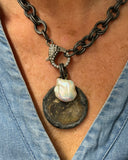 Relic Coin & Pearl Necklace