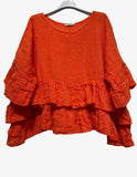 Linen Ruffle Top