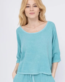 Linen Cotton Blend Crop Top