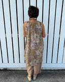 Rosé Garden Linen Dress