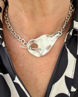 Liquid Silver Toggle Necklace