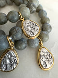 Labradorite Coin Bracelet