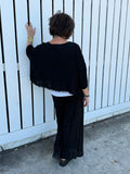 Midnight Frayed Top