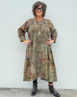 Boho Mosaic Midi Dress