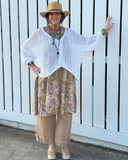 Rosé Garden Linen Dress