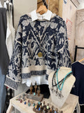 Heathered Print Sweater