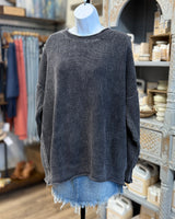 Ribbed Knit Slouch Sweater