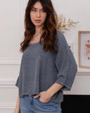Linen Cotton Blend Crop Top