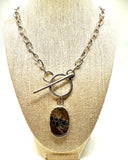 Fossil Fire Toggle Necklace