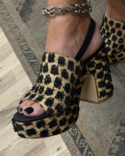 Mosaic Block Heel Shoes