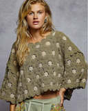 Textured Dot Crochet Top