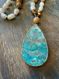 Earth & Sea Teardrop Pendant