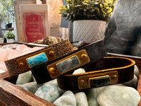 The Elemental Seven: Leather & Stone Bracelet Collection