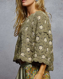 Textured Dot Crochet Top