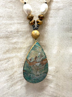 Earth & Sea Teardrop Pendant
