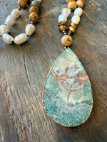 Earth & Sea Teardrop Pendant