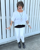 Fringe Split Hem Skinnies