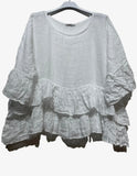 Linen Ruffle Top
