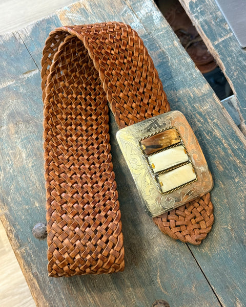 Weave Horn Buckle Belt
