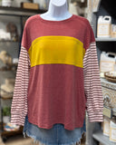 Sunset Stripe Block Top