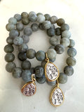 Labradorite Coin Bracelet
