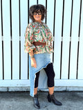 Rebel Edge Distressed Denim Skirt