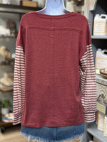 Sunset Stripe Block Top