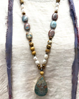 Earth & Sea Teardrop Pendant