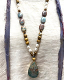 Earth & Sea Teardrop Pendant