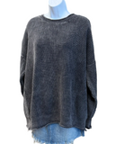 Ribbed Knit Slouch Sweater