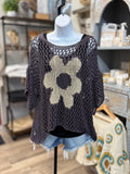 Midnight Daisy Knit Top