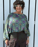 Crepe Sari Poet Top