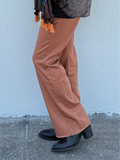 Copper Glow Flare Pants