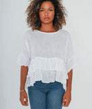 Linen Ruffle Top