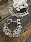 Coin Charm Bracelet