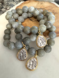 Labradorite Coin Bracelet