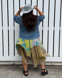 Crepe Sari Pixie Skirt