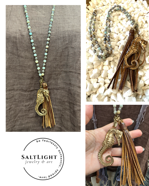Bronze Seahorse Pendant