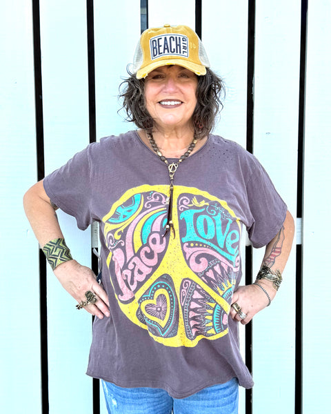 Peace & Love Retro Tee