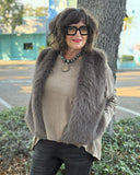 Sparkle and Fur Vest