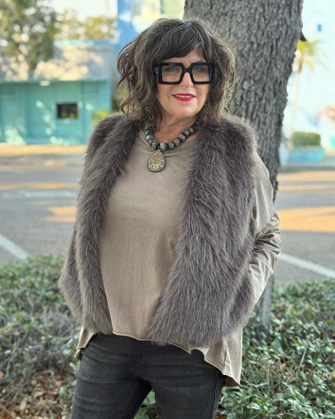 Sparkle and Fur Vest