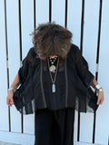 Midnight Fringe Top