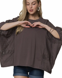 Chic Mesh Batwing