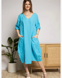 100% Linen Cocoon Dress
