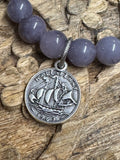 Violet Agate & Coin