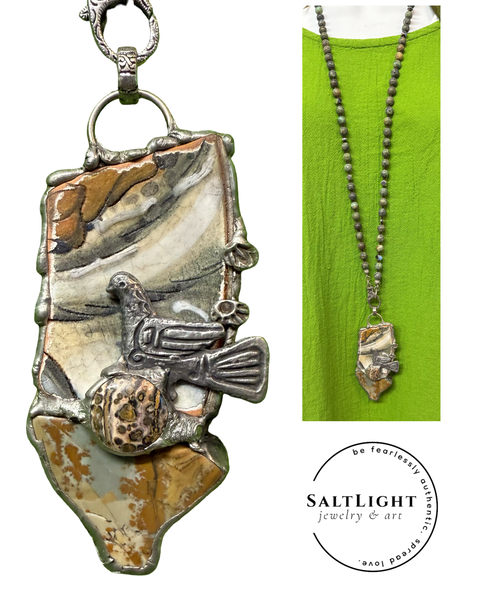 Winged Earth Necklace