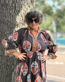 Floral Border Maxi Dress