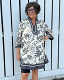 Botanical Print Tunic Dress